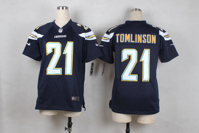 Youth Nike San Diego Chargers #21 Tomlinson D.Blue Jersey