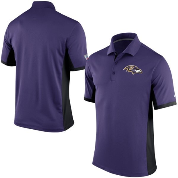 Mens Baltimore Ravens Nike Purple Team Issue Performance Polo