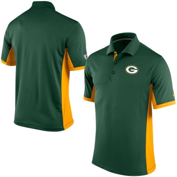 Mens Green Bay Packers Nike Green Team Issue Performance Polo