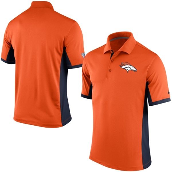 Mens Denver Broncos Nike Orange Team Issue Performance Polo