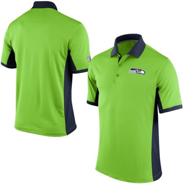 Mens Seattle Seahawks Nike Neon Green Team Issue Performance Polo