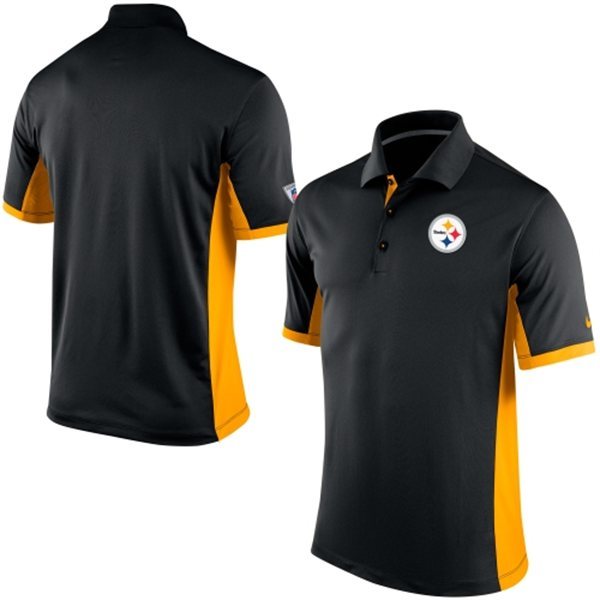 Mens Pittsburgh Steelers Nike Black Team Issue Performance Polo 