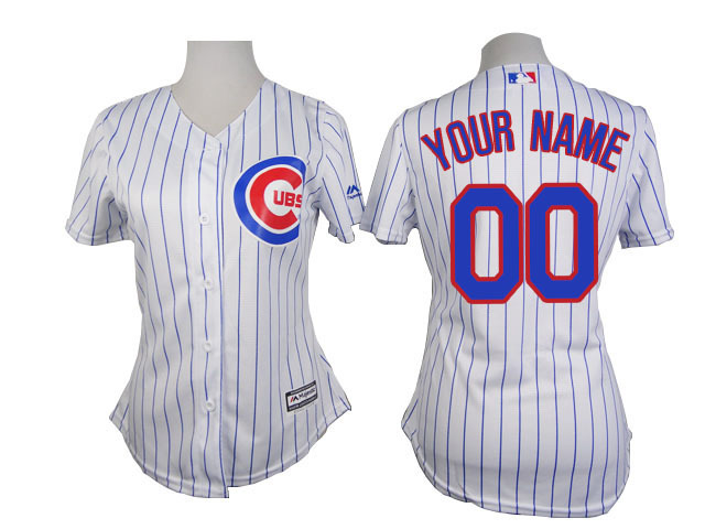 MLB Chicago Cubs Custom White Women Custom Jersey