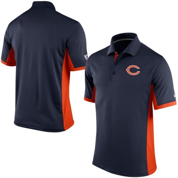 Mens Chicago Bears Nike Navy Team Issue Performance Polo