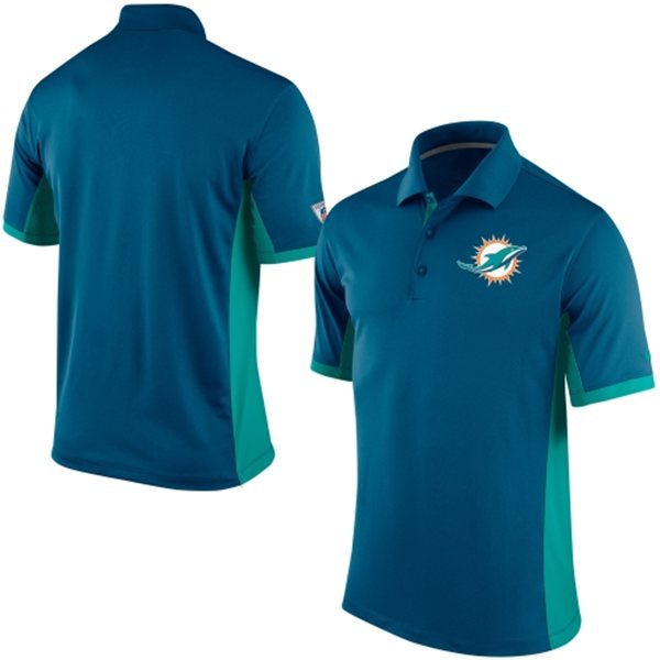 Mens Miami Dolphins Nike Navy Team Issue Performance Polo 