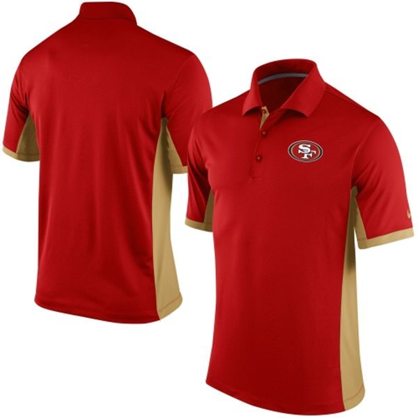 Mens San Francisco 49ers Nike Scarlet Team Issue Performance Polo 