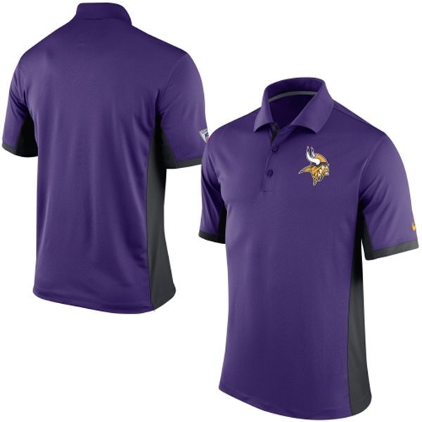 Mens Minnesota Vikings Nike Purple Team Issue Performance Polo 