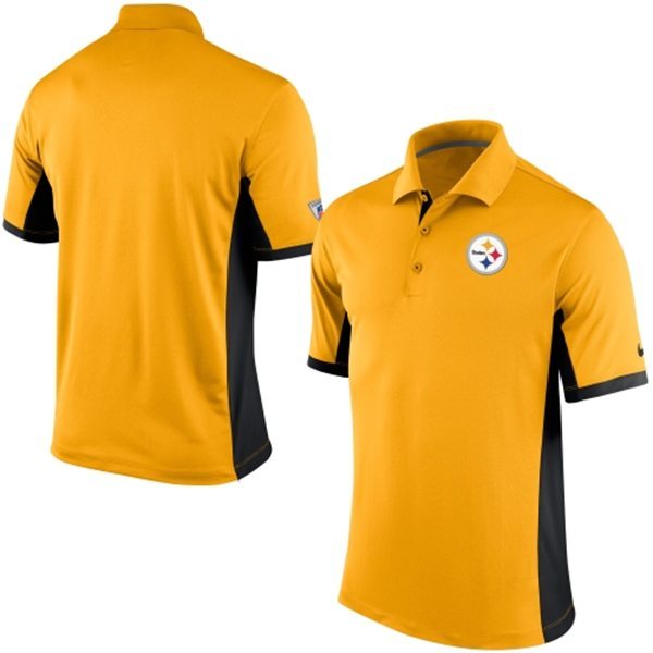 Mens Pittsburgh Steelers Nike Gold Team Issue Performance Polo 
