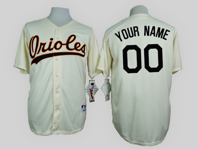 MLB Baltimore Orioles Custom Cream Jersey