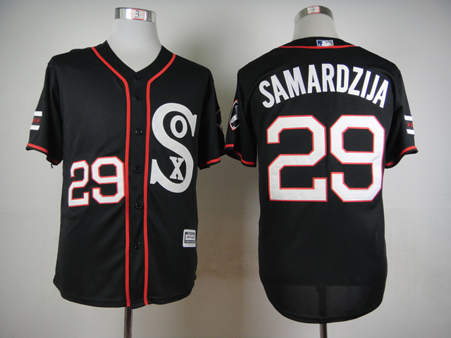 MLB Chicago White Sox #29 Samardzija Black New Jersey