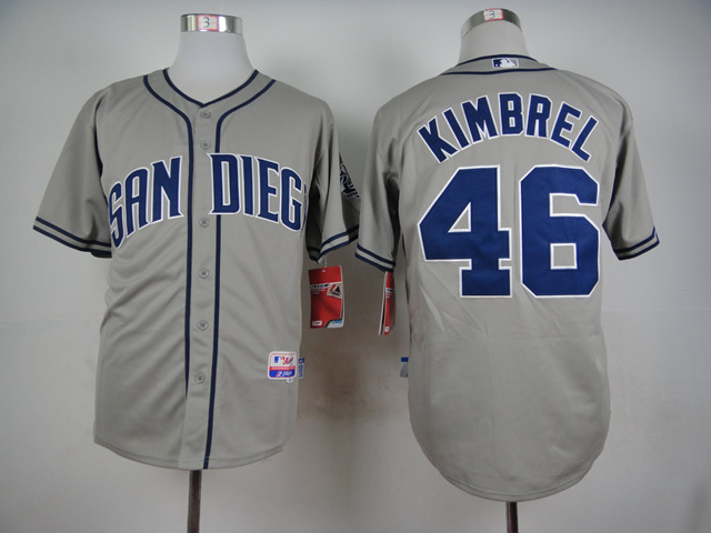 MLB San Diego Padres #46 Kimbrel Grey New Jersey