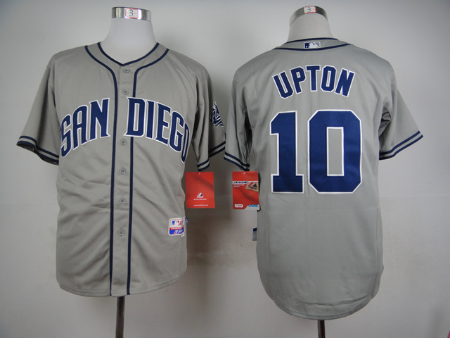 MLB San Diego Padres #10 Upton Grey New Jersey