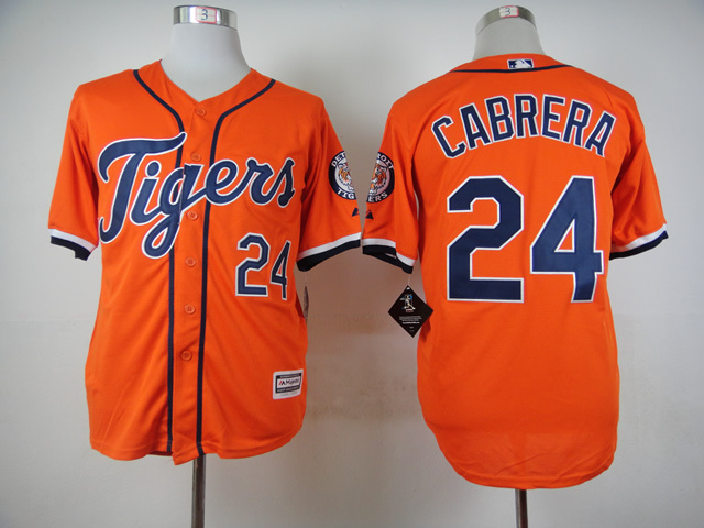 MLB Detroit Tigers #24 Cabrera Orange 2015 Jersey