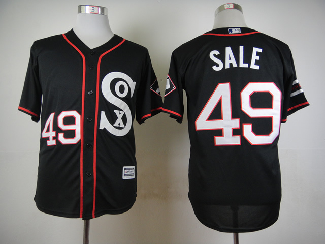 MLB Chicago White Sox #49 Sale Black New Jersey