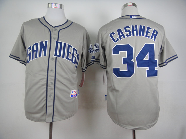 MLB San Diego Padres #34 Cashner Grey New Jersey