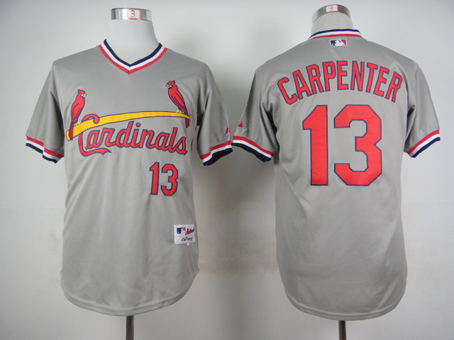 MLB St. Louis Cardinals #13 Carpenter 1978 Grey Pullover Jersey