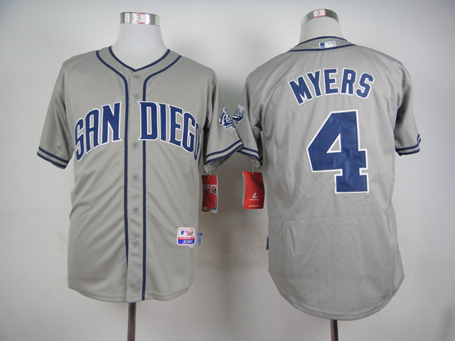 MLB San Diego Padres #4 Myers Grey New Jersey