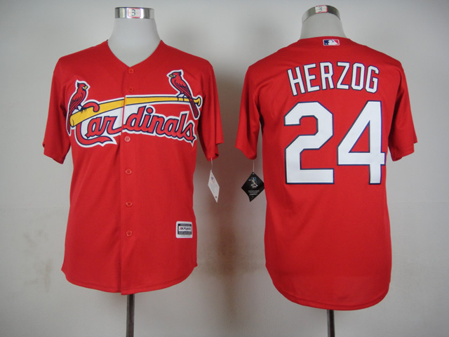 MLB St.Louis Cardinals #24 Herzog Red Majestic Yadier Molina Jersey