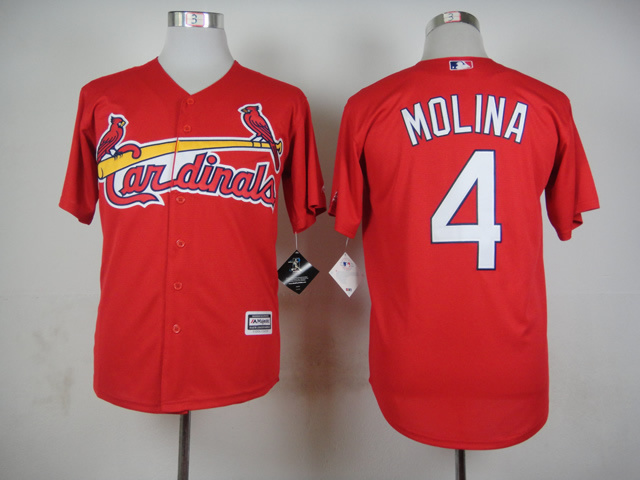 MLB St. Louis Cardinals #4 Scarlet 2015 Cool Base Majestic Yadier Molina St. Louis Cardinals 4# Scarlet 2015 Majestic Yadier Molina Jersey