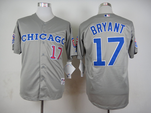 MLB Chicago Cubs #17 Bryant Grey New Jersey