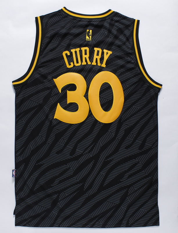 NBA Golden State Warriors #30 Curry Black New Jersey