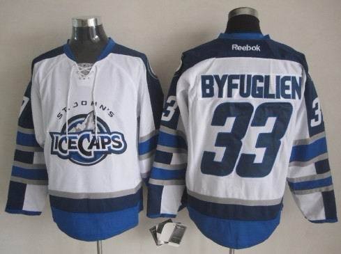NHL St. Johns IceCaps #33 Byfuglien White Jersey