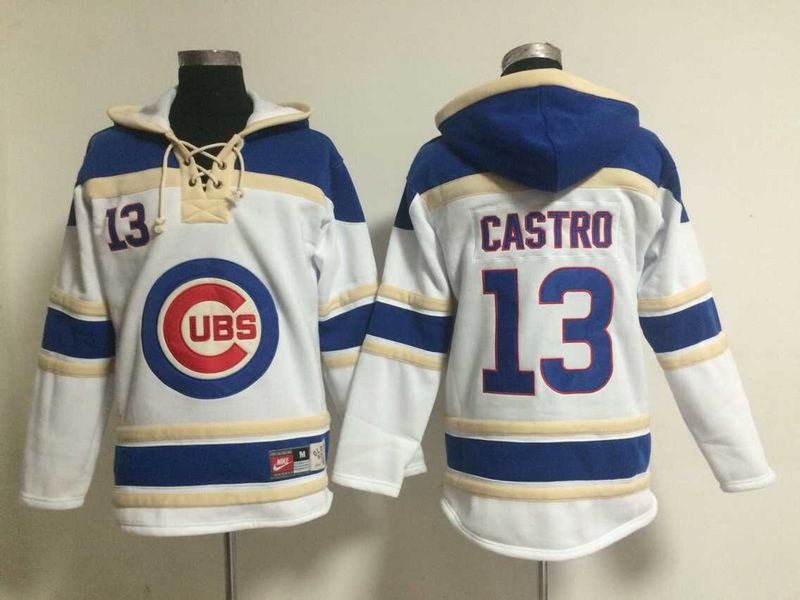 MLB Chicago Cubs #13 Castro White Hoodie