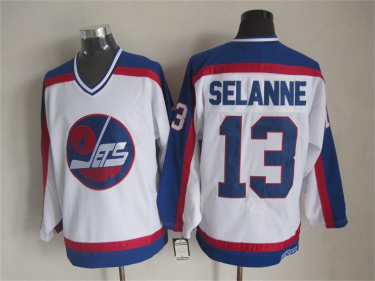 NHL Winnipeg Jets #13 Selanne White Jersey
