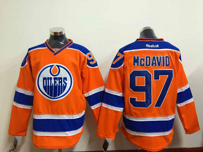 NHL Edmonton Oilers #97 McDavid Orange Jersey