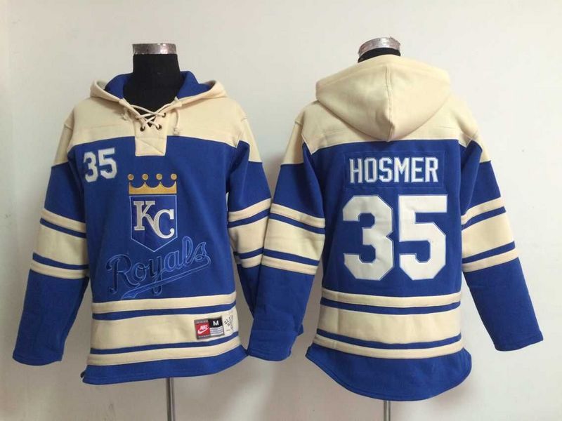 MLB Kansas City Royals #35 Hosmer Blue Hoodie