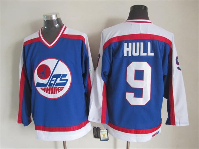 NHL Winnipeg Jets #9 Hull Blue Jersey