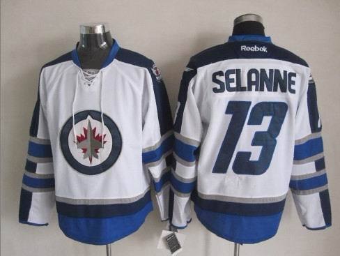 NHL Winnipeg Jets #13 Selanne White Color Jersey
