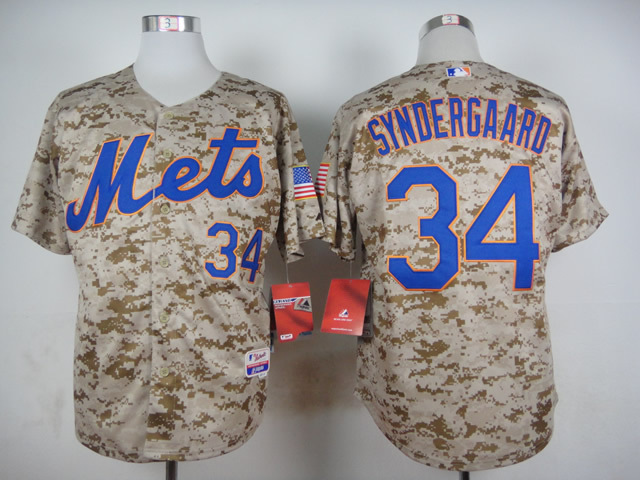 MLB New York Mets #34 Syndergaard 2015 Camo Jersey