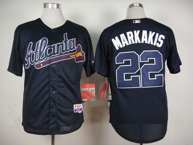 MLB Atlanta Braves #22 Markakis D.Blue Jersey