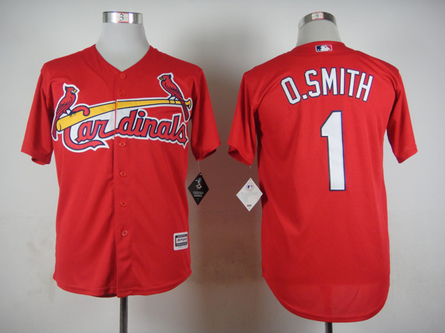 MLB St.Louis Cardinals #1 O.Smith Red 2015 Jersey