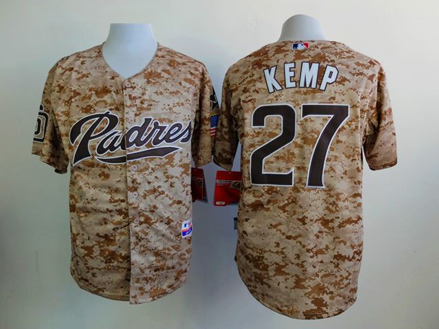 MLB San Diego Padres #27 Kemp Camo 2015 Jersey