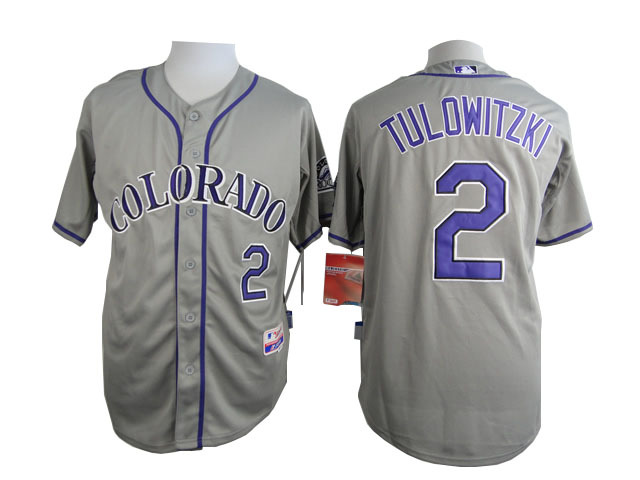MLB Colorado Rockies #2 Tulowitzki Grey 2015 Jersey