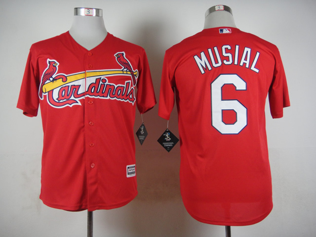 MLB St.Louis Cardinals #6 Musial Red 2015 Jersey