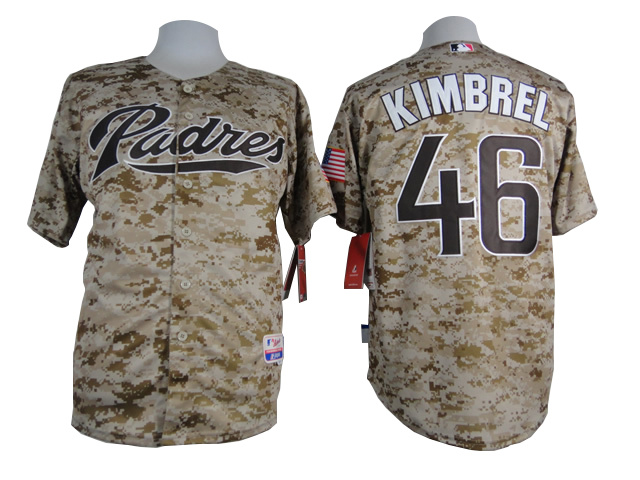 MLB San Diego Padres #46 Kimbrel Camo 2015 Jersey