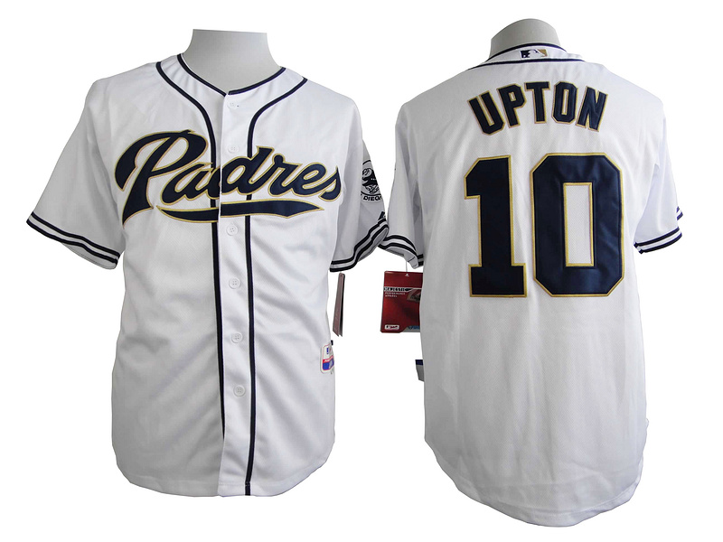 MLB San Diego Padres #10 Upton White 2015 Jersey