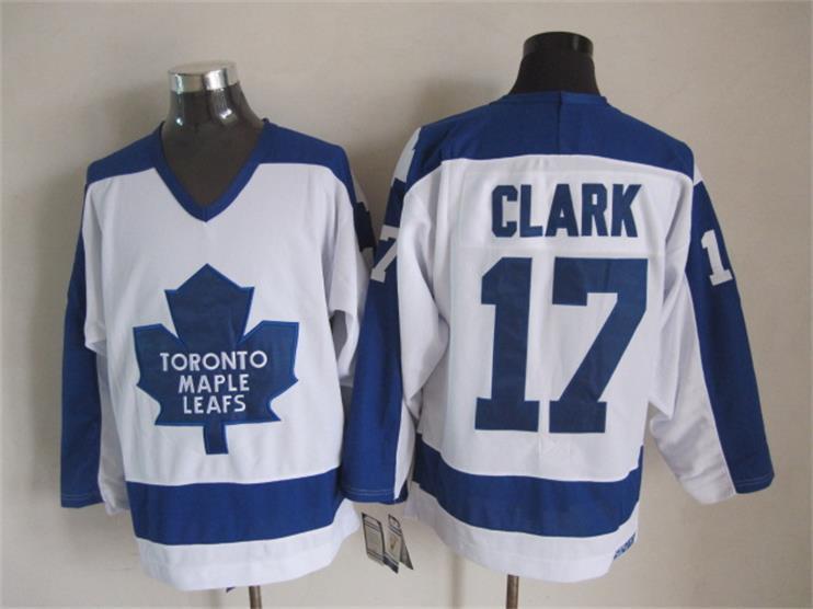 NHL Toronto Maple Leafs #17 Clark White Jersey