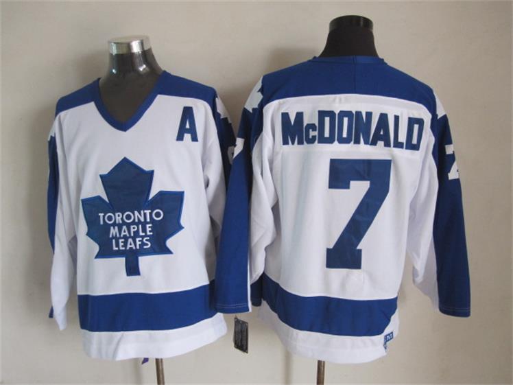 NHL Toronto Maple Leafs #7 McDonald White Jersey