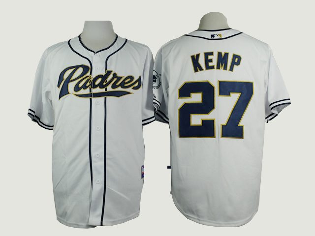 MLB San Diego Padres #27 Kemp White 2015 Jersey