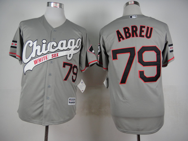 MLB Chicago White Sox #79 Abreu Grey Jersey