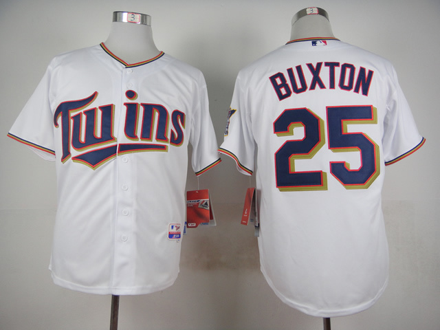 MLB Minesota Twins #25 Buxton White New Jersey