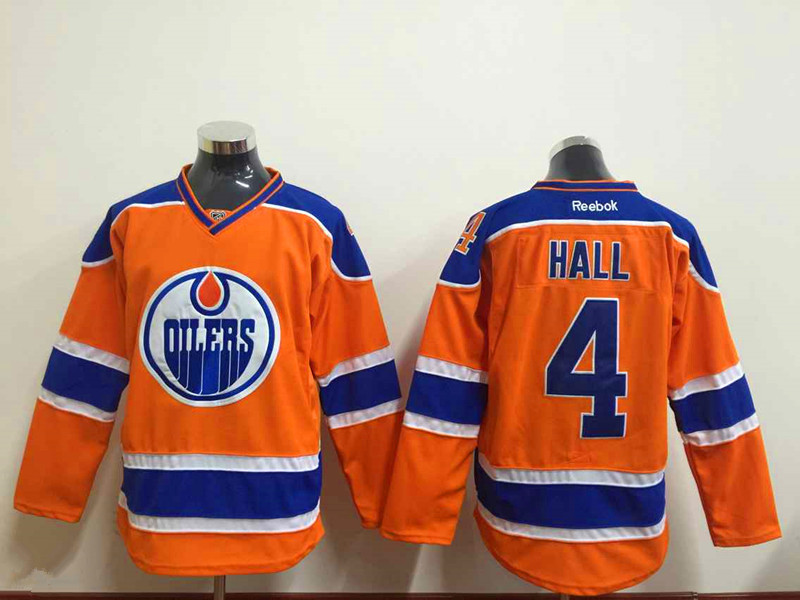 NHL Edmonton Oilers #4 Hall Orange 2015 Jersey