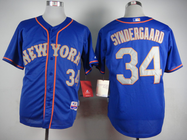 MLB New York Mets #34 Syndergaard Blue 2015 Jersey