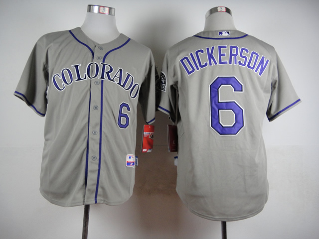 MLB Colorado Rockies #6 Dickerson Grey New Jersey