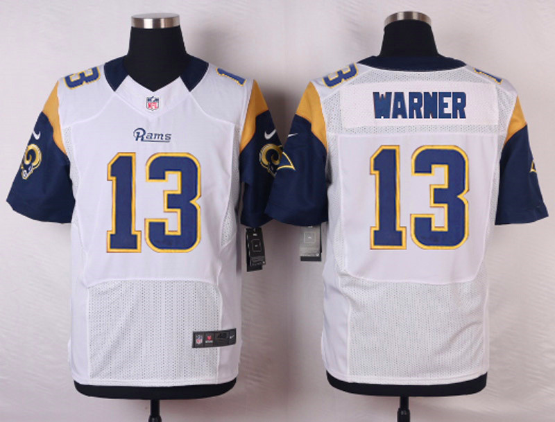 Nike St.Louis Rams #13 Warner White Elite Jersey