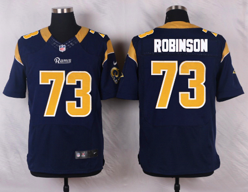 Nike St.Louis Rams #73 Robinson Blue Elite Jersey
